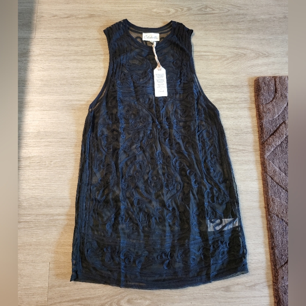 NWT Cleobella Elegant Black Lace Mini Dress